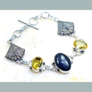 Sandstone & Citrine 925SS Bracelet